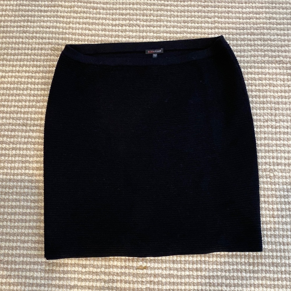 Eileen Fisher knit skirt black